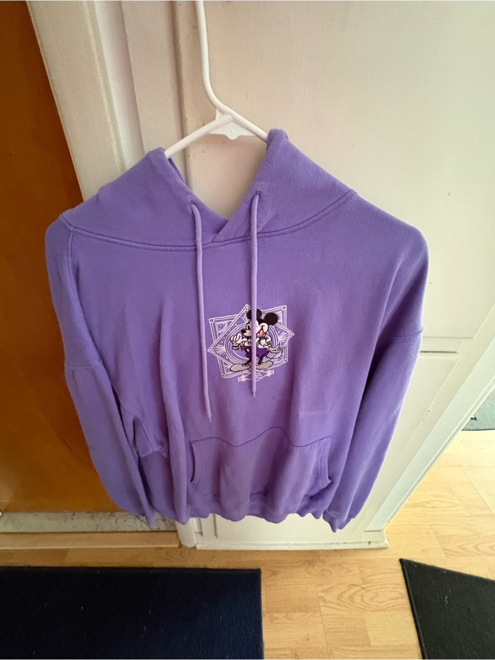 Disney Lavender Minnie Mouse Cowl Neck Hoodie Sweater